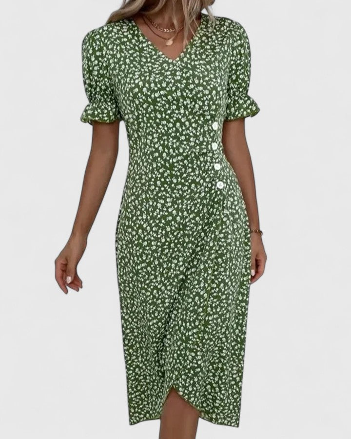 Women's Floral V-Neck Wrap Dress