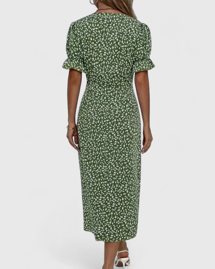 Women's Floral V-Neck Wrap Dress
