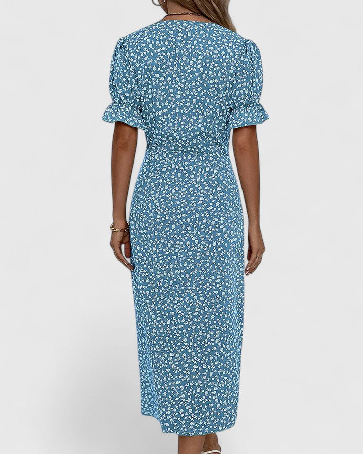 Women's Floral V-Neck Wrap Dress