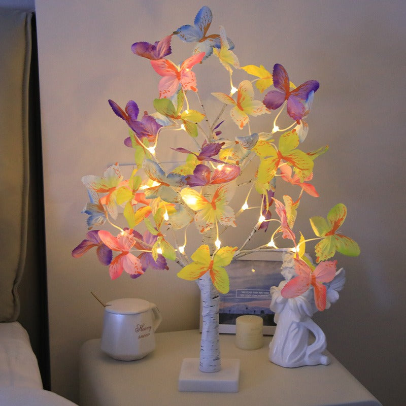 LED Butterfly Tree Lamp │ USB Battery Warm Glow │ Bedroom Party Decor
