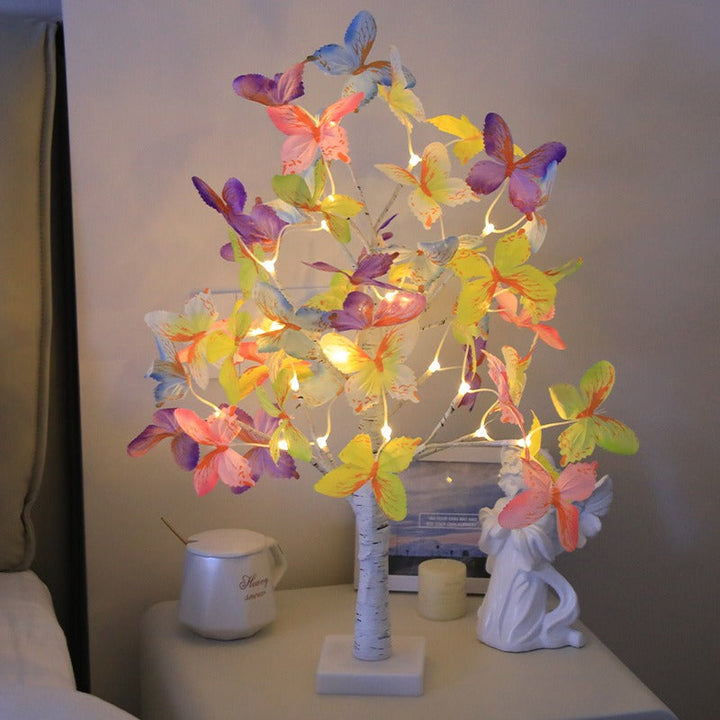 LED Butterfly Tree Lamp │ USB Battery Warm Glow │ Bedroom Party Decor