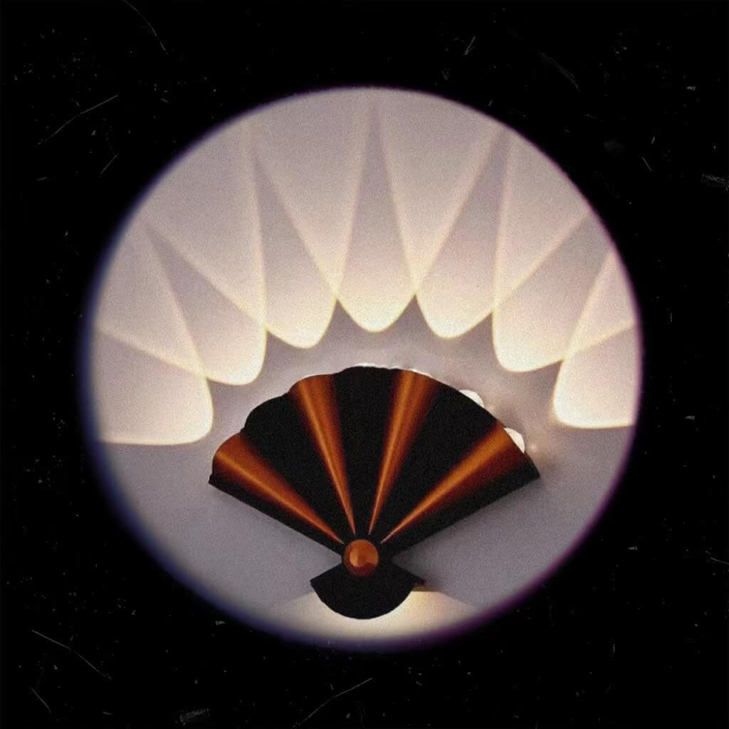 Fan Wall Sconce | RGB Multi-Color Ambient Glow | Living Room | Black