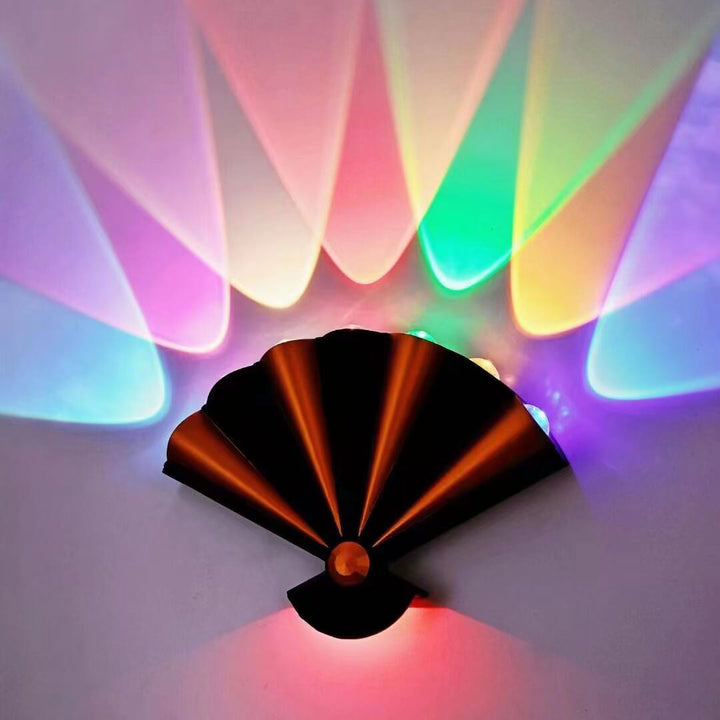 Fan Wall Sconce | RGB Multi-Color Ambient Glow | Living Room | Black