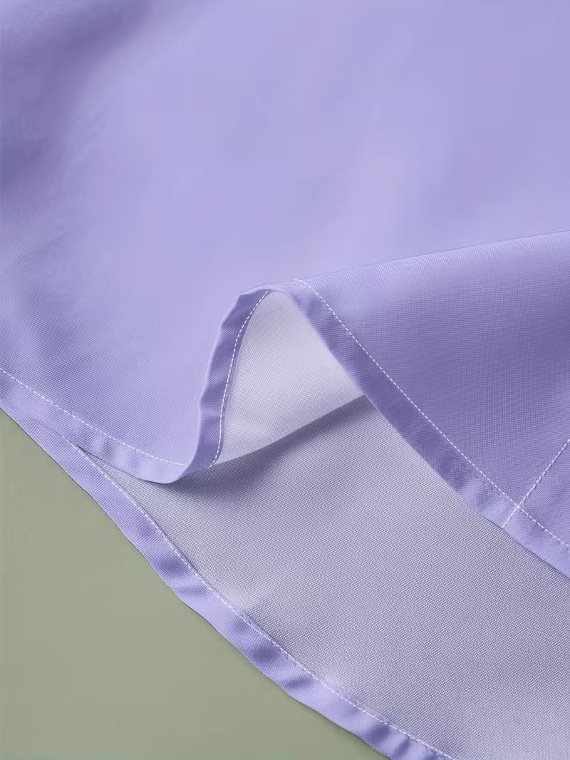 Men's Long-Sleeve Band Collar Dress Shirt
