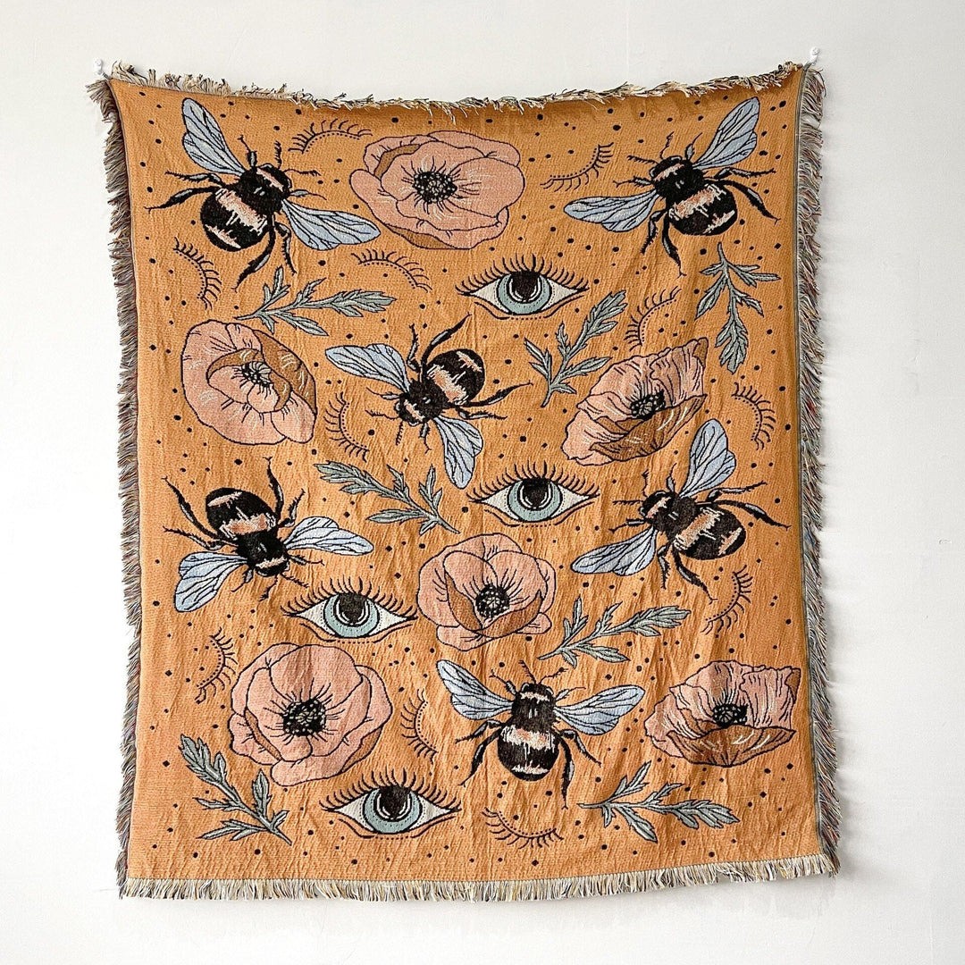 Evil Eye Beach Blanket | Cotton Fashion Towel & Camping Mat | Outdoor & Home