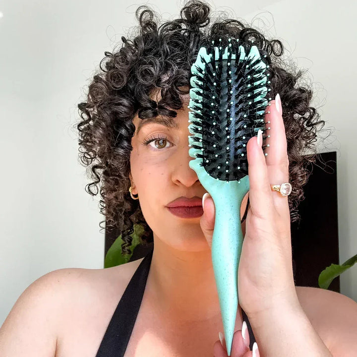 Curl Styling Brush | Edge Grooves & Clumping | Travel & Vanity