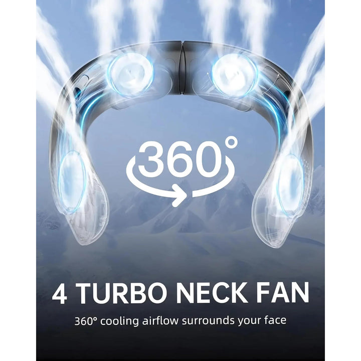 Portable Neck Fan | 360° Turbo Airflow | Outdoor, Work, Fitness
