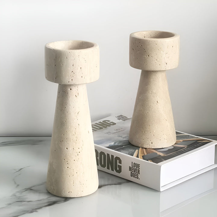 Concrete Candle Holder | Minimalist Modern Decor | Living Room | Beige