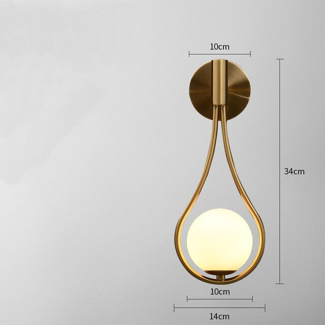 Teardrop Sconce Lamp │ Frosted Glass & Warm Glow │ Bedroom & Hallway