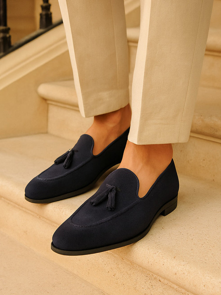 Men's Suede Tassel Loafer Shoes