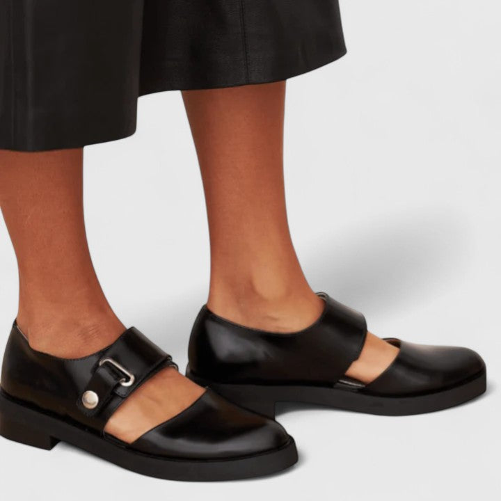 Women's Buckle Strap Mary Jane Flats