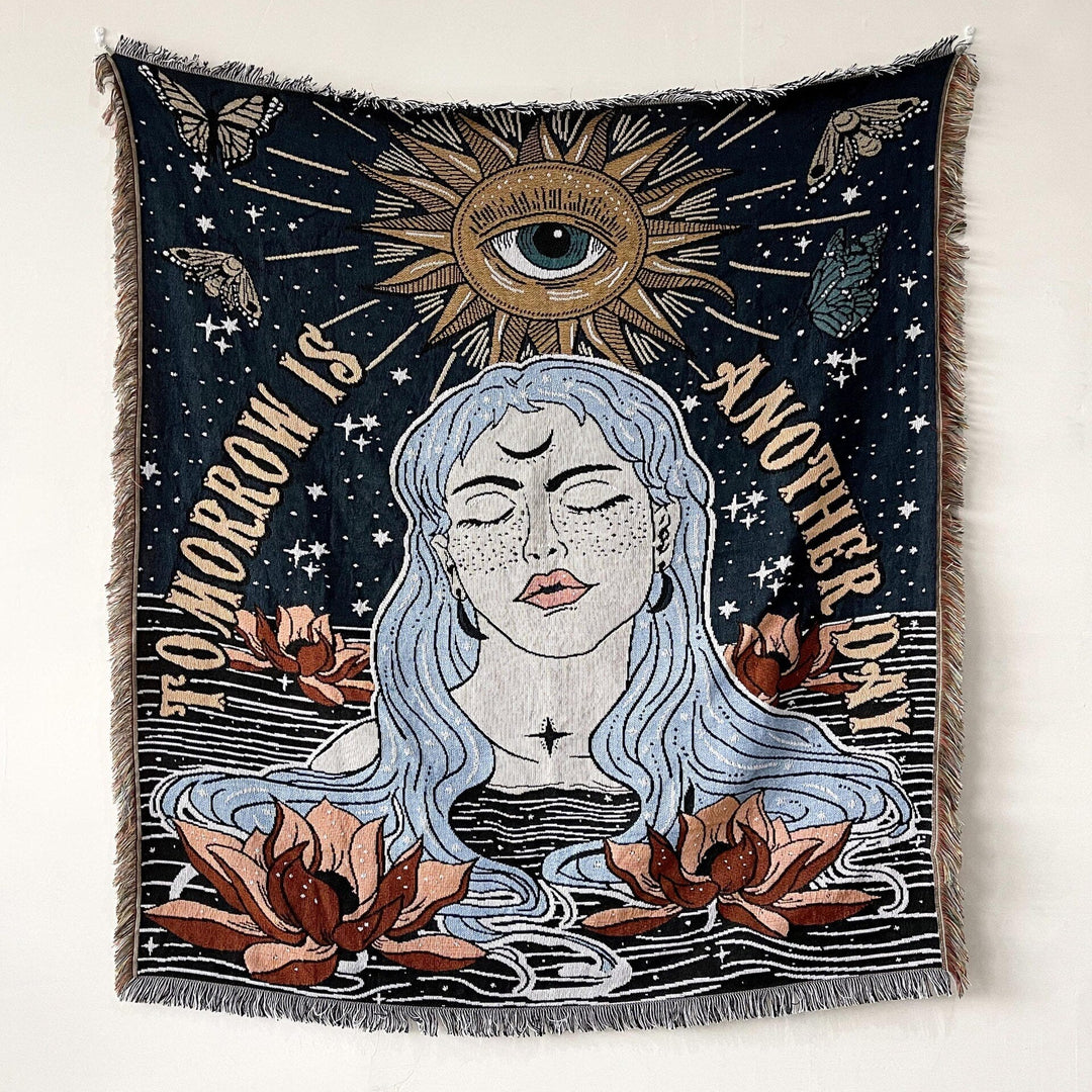 Evil Eye Beach Blanket | Cotton Fashion Towel & Camping Mat | Outdoor & Home