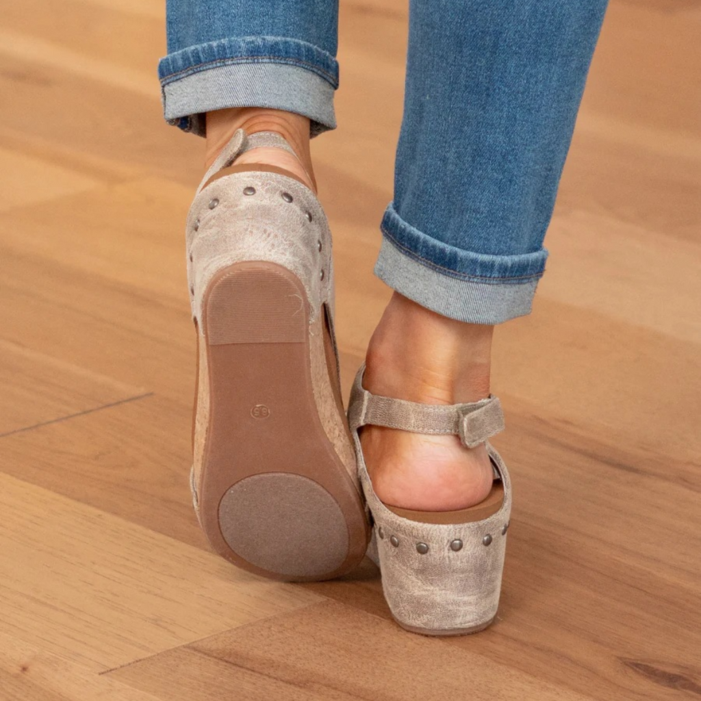 Women's Cork Wedge Platform Slingback Sandals