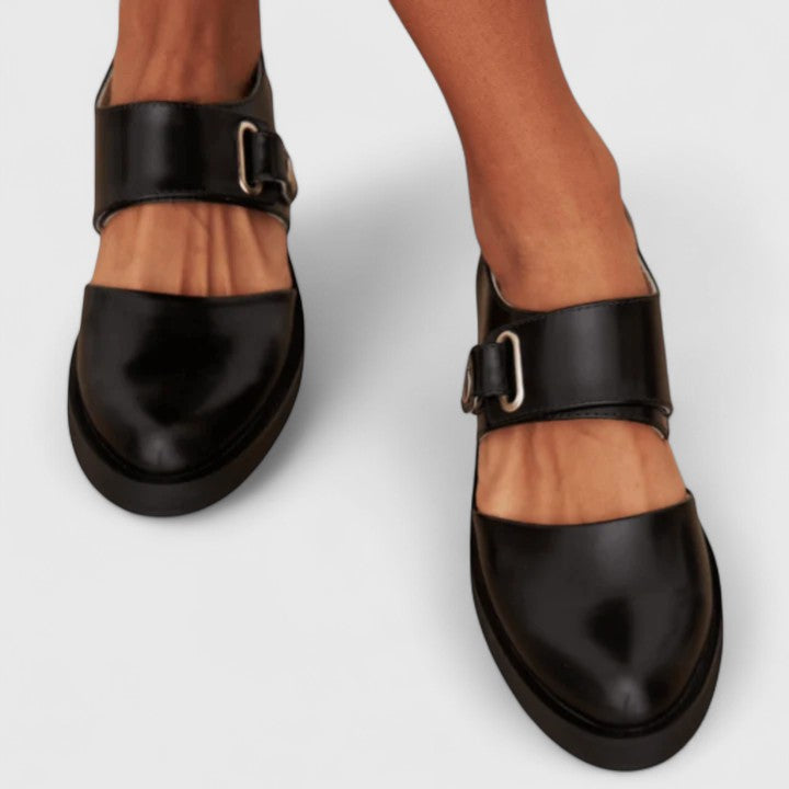 Women's Buckle Strap Mary Jane Flats