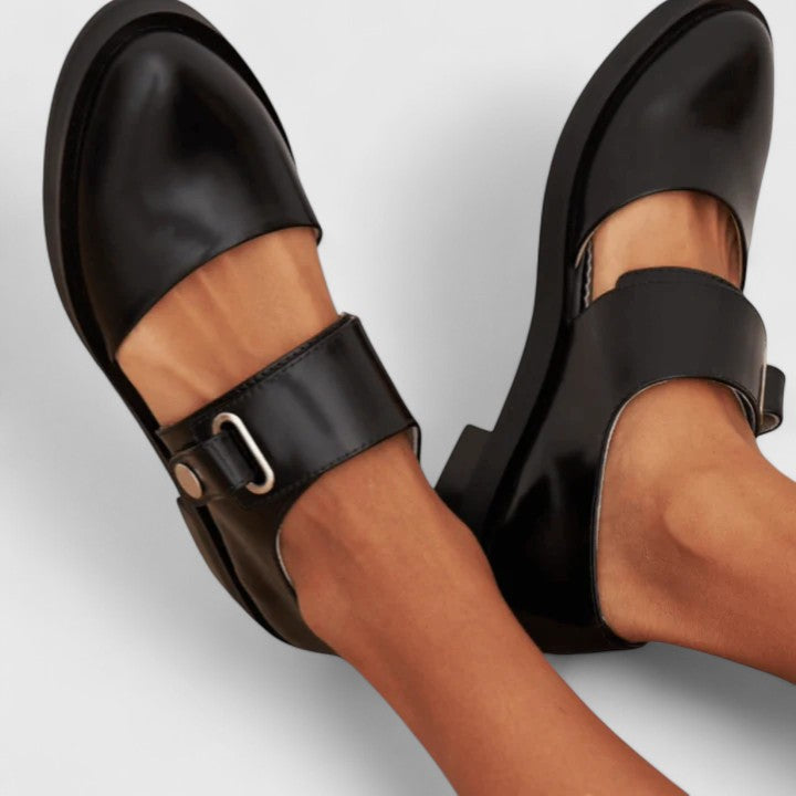 Women's Buckle Strap Mary Jane Flats
