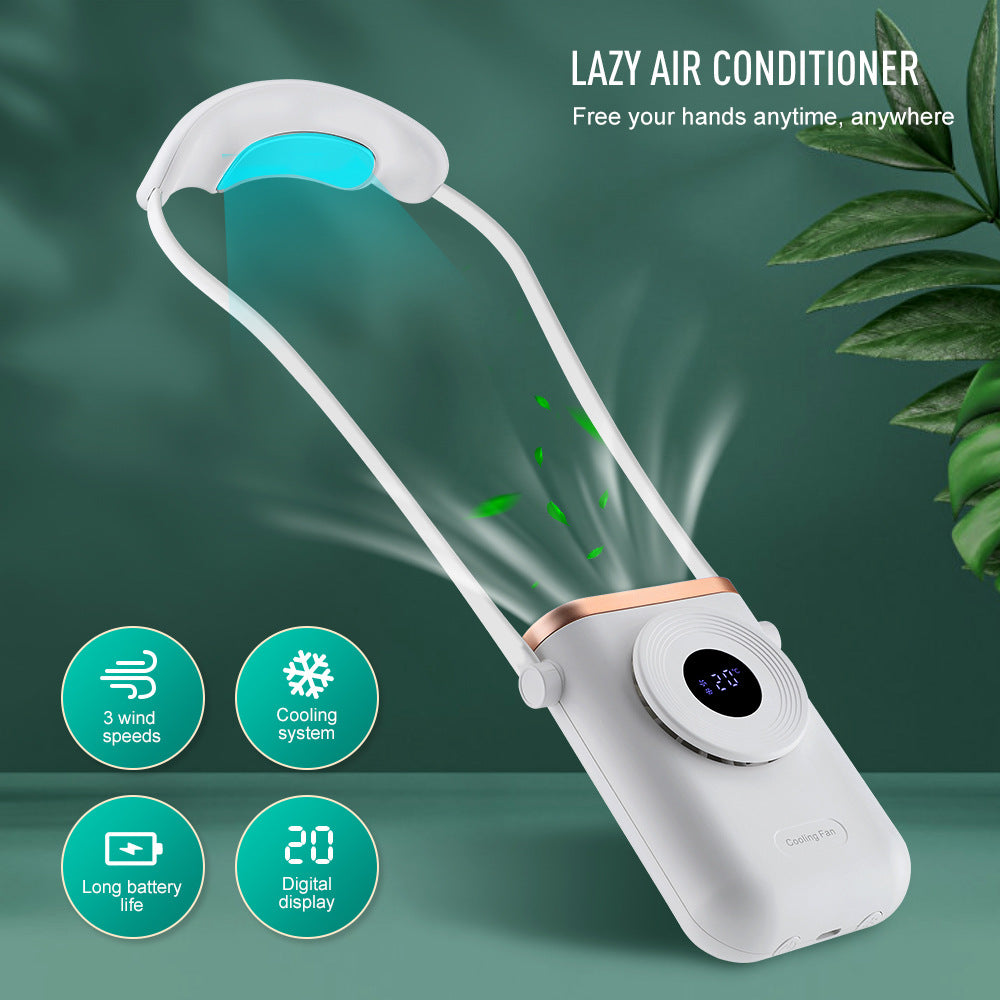 Hands-Free Neck Fan | Rechargeable Portable Cooler | Outdoor | White