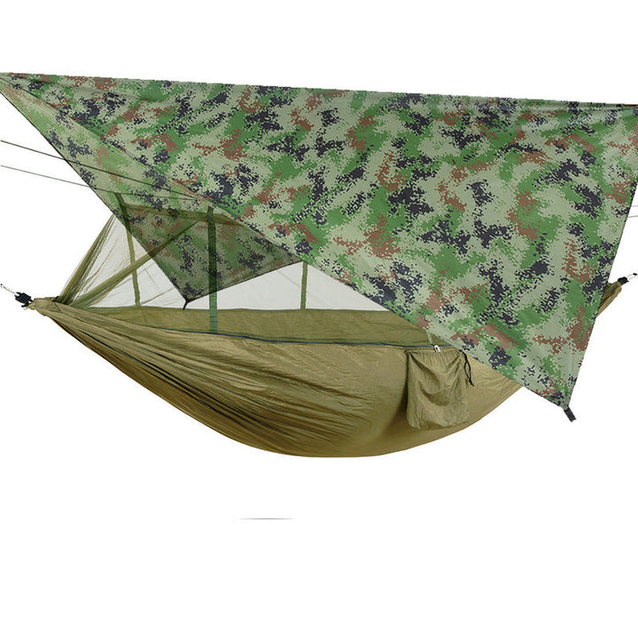 Outdoor Double Camping Hammock | 210T Taffeta & Bug Net | Hiking & Backyard