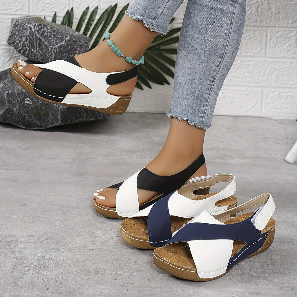 Women's Crisscross Strap Wedge Sandals