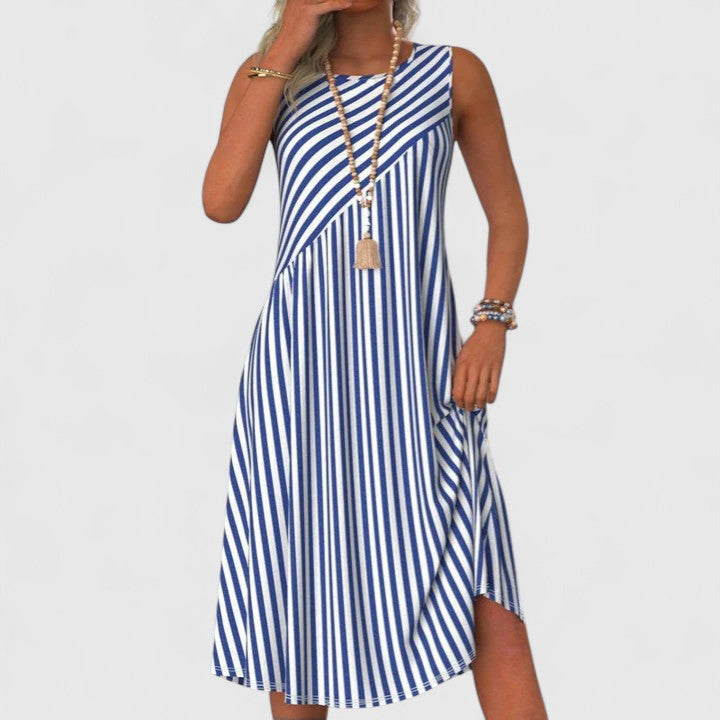 Covernorth Women’s Striped Sleeveless Midi Dress