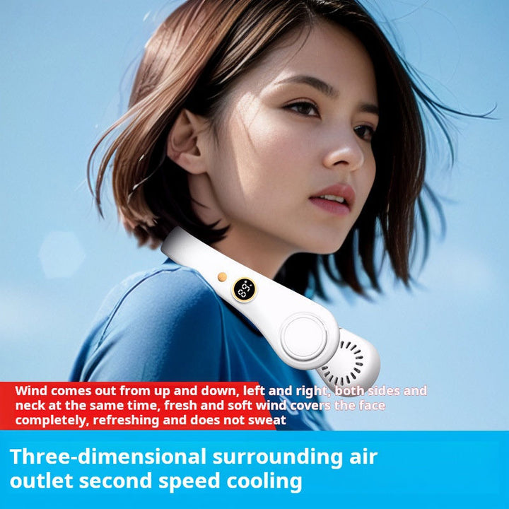 Hands-Free Neck Fan | 3-Speed Bladeless Cooling | Outdoor & Office