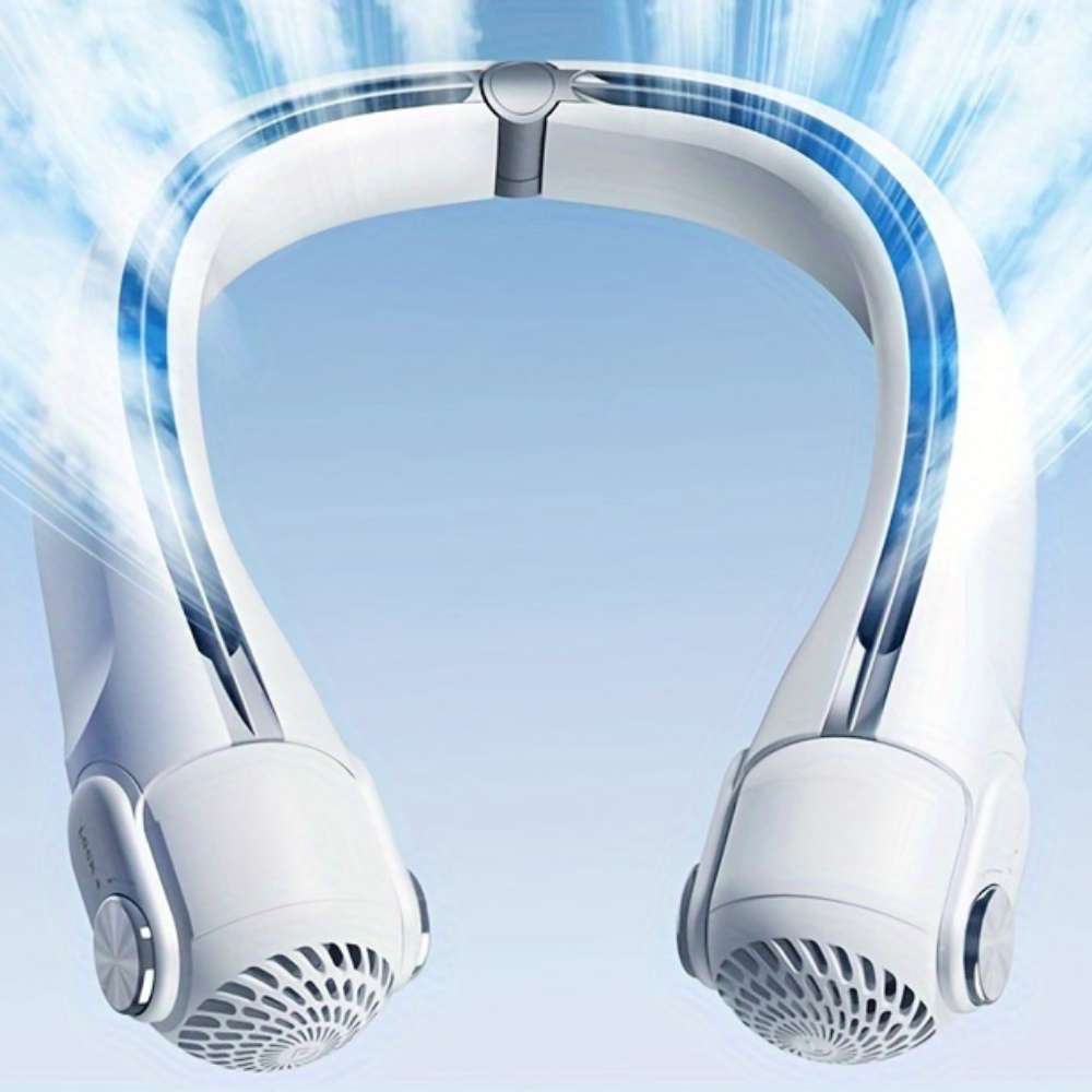 Portable Neck Fan | Rechargeable Bladeless, 3-Speed | Outdoor & Gym