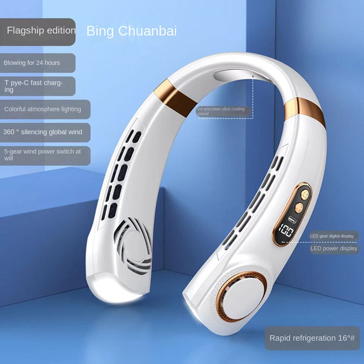 Portable Neck Fan Cooling Air Conditioner Hands-Free Wearable Cooler