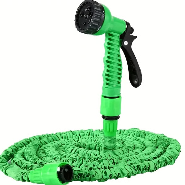Expandable Garden Hose with High-Pressure Spray Nozzle