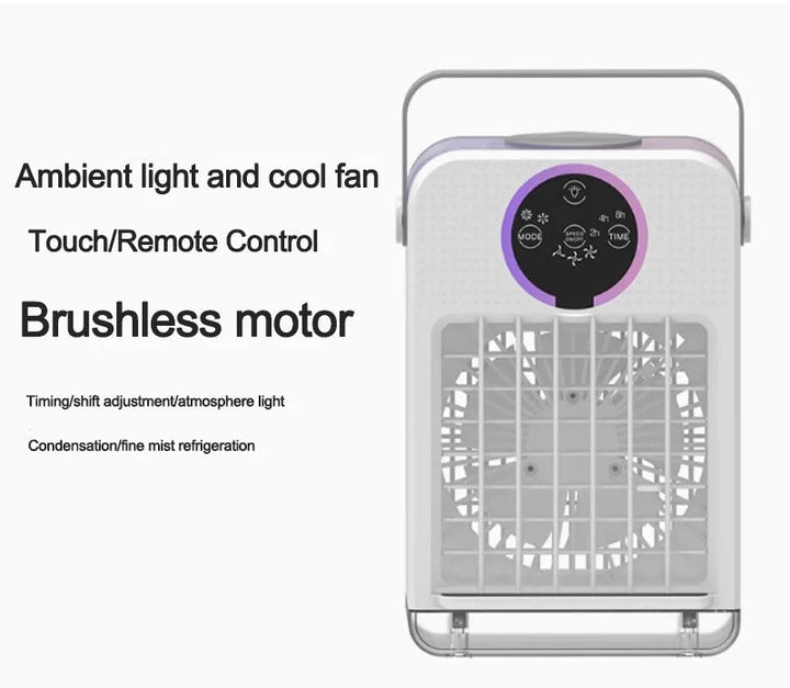 Portable Air Cooling Fan | Humidifier, Mist | Desk, Home & Car | White
