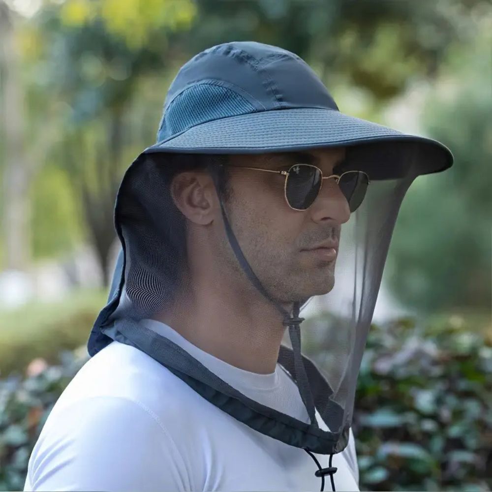 Sun Hat with Net | UV Protection, Bug Shield | Hiking & Fishing