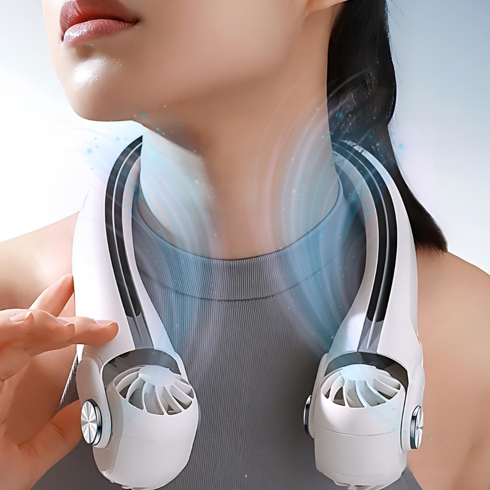 Portable Neck Fan | Rechargeable Bladeless, 3-Speed | Outdoor & Gym