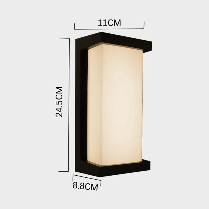 Modern LED Wall Sconce | Warm Light Fixture | Porch, Entryway & Patio