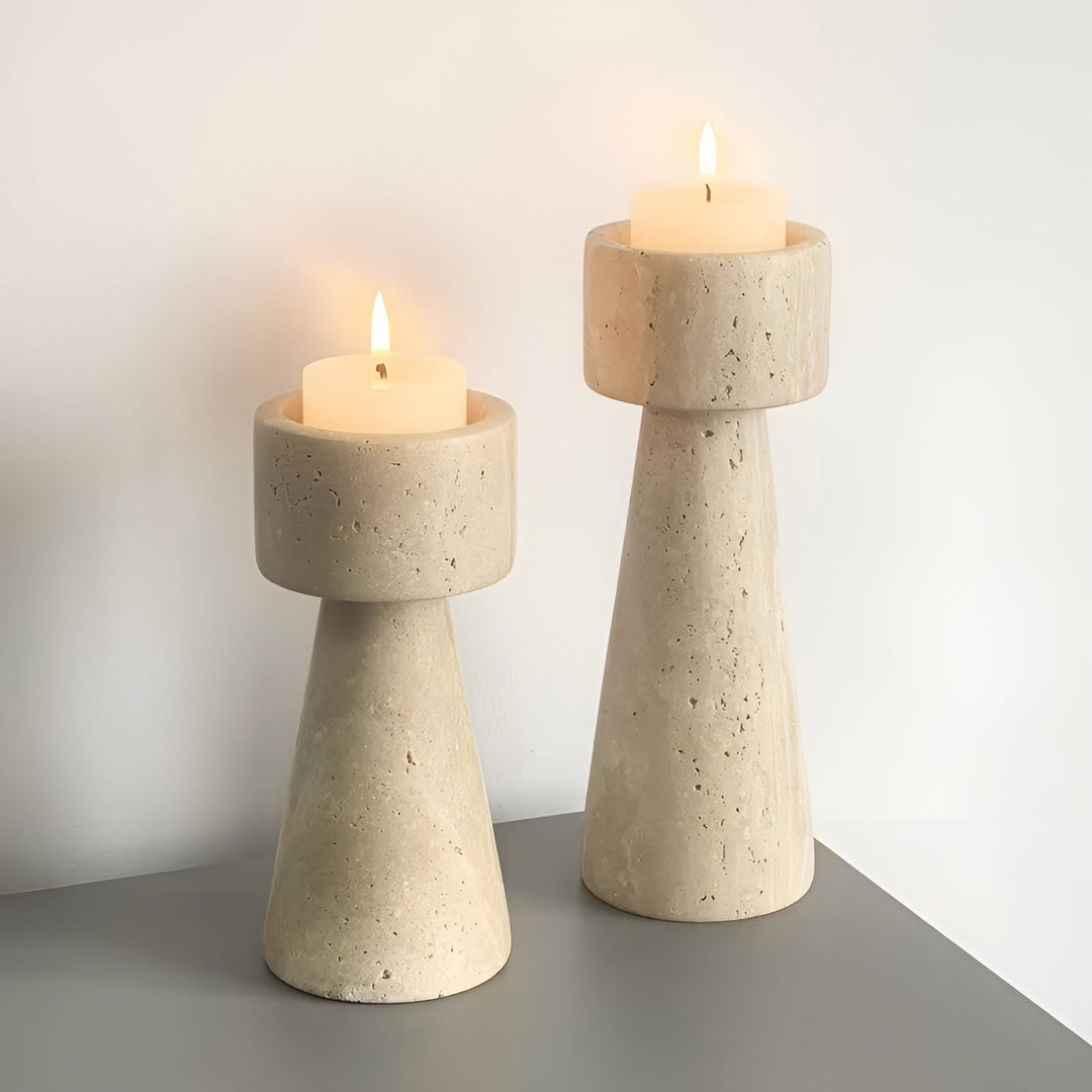Concrete Candle Holder | Minimalist Modern Decor | Living Room | Beige