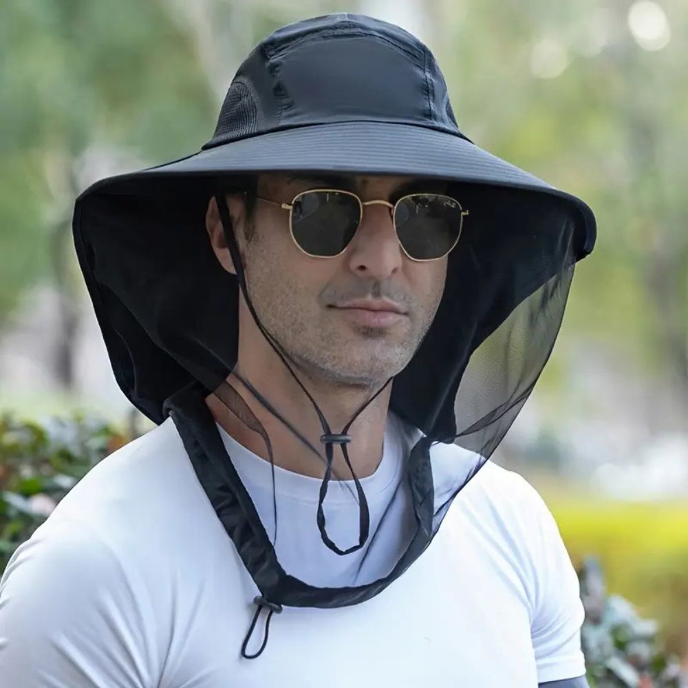 Sun Hat with Net | UV Protection, Bug Shield | Hiking & Fishing