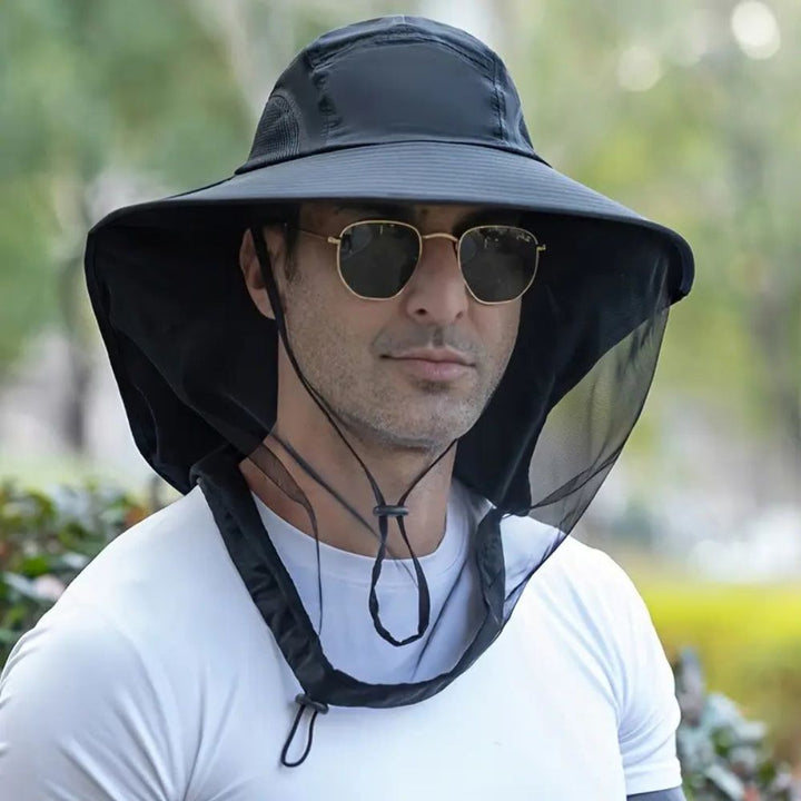 Sun Hat with Net | UV Protection, Bug Shield | Hiking & Fishing