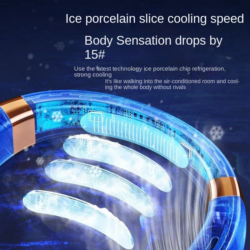 Portable Neck Fan Cooling Air Conditioner Hands-Free Wearable Cooler