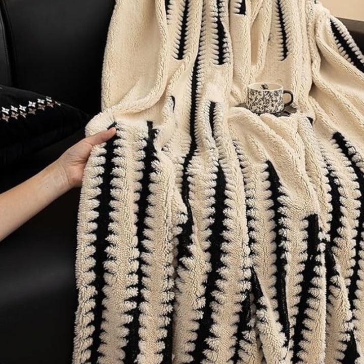Textured Striped Sofa Cover Heavyweight Throw Cover