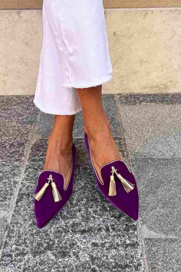 Covernorth Women’s Velvet Tassel Loafers