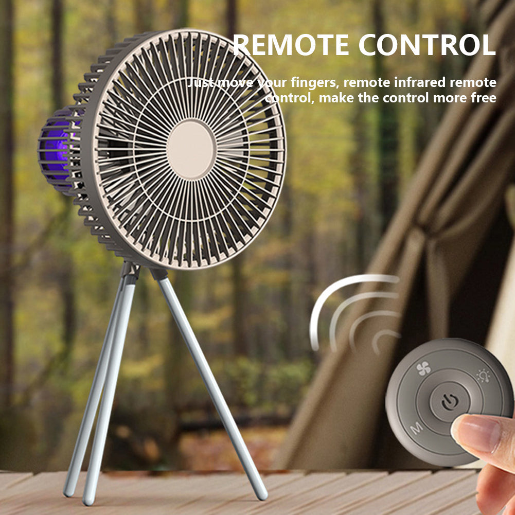 Portable Tripod Fan with Mood Light & Remote Control