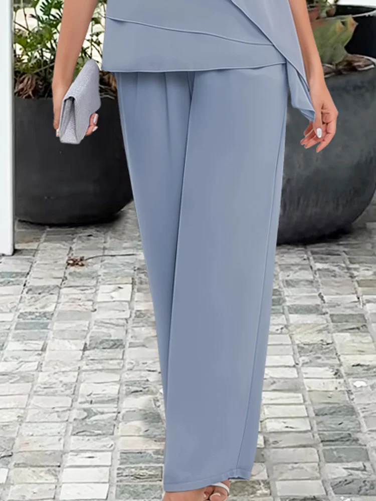 Covernorth Women's Layered Asymmetrical Two-Piece Pant Set