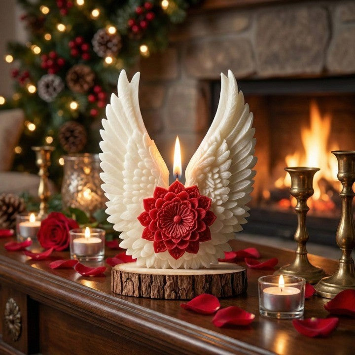 Angel Wing Candle Holder | Sculptural Floral Decor | Altar & Table
