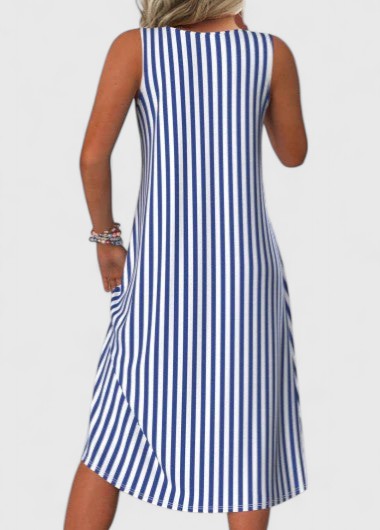 Covernorth Women’s Striped Sleeveless Midi Dress