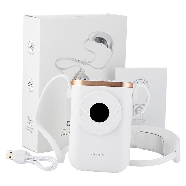 Hands-Free Neck Fan | Rechargeable Portable Cooler | Outdoor | White