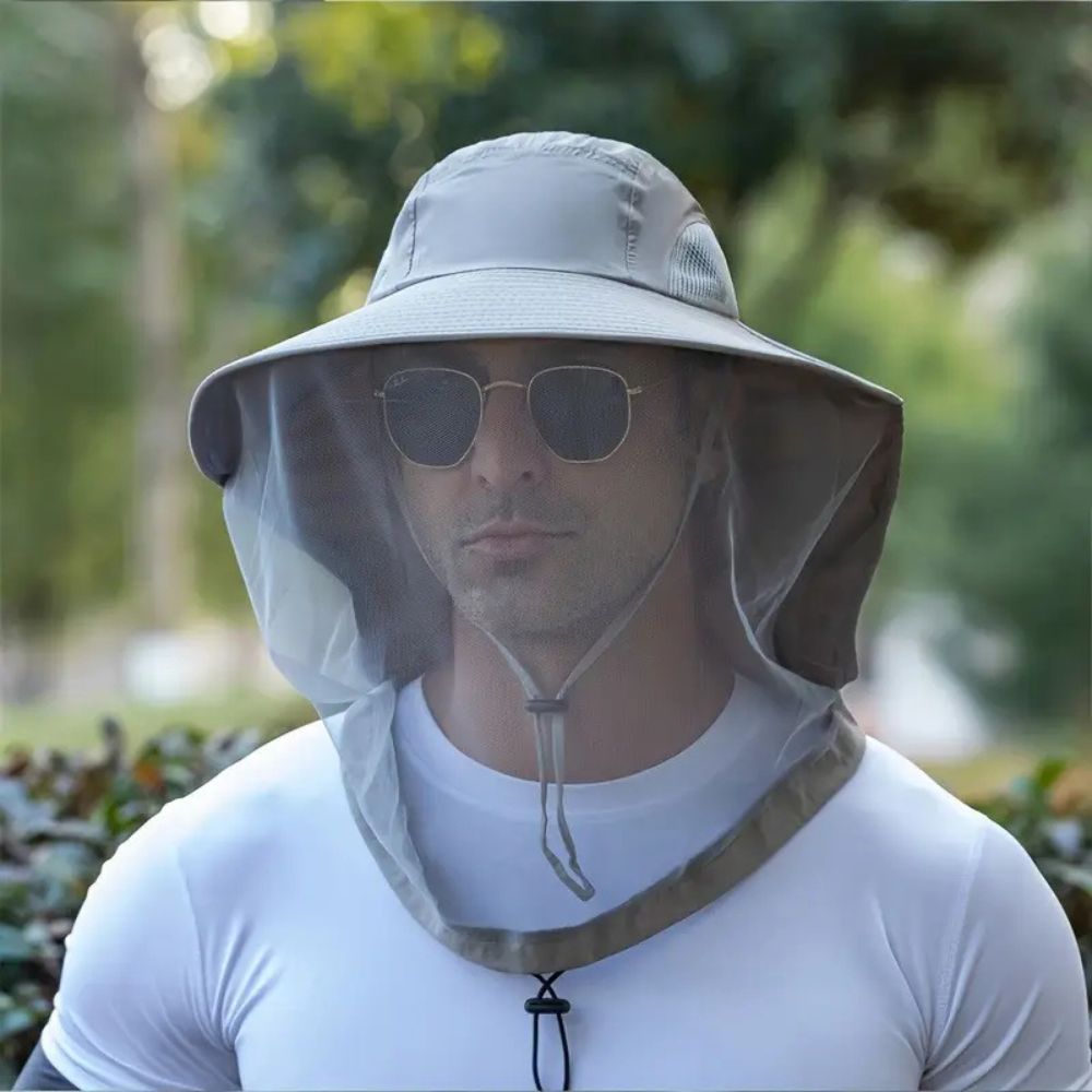 Sun Hat with Net | UV Protection, Bug Shield | Hiking & Fishing