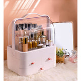 Makeup Storage Box │ Clear Dustproof Cover │ Vanity Desk