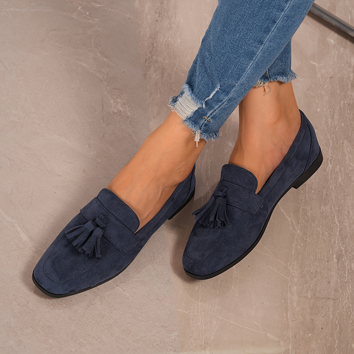 Women's Faux-Suede Tassel Loafers