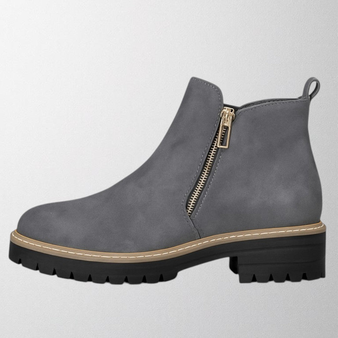 Covernorth Women’s Suede Zipper Ankle Boots