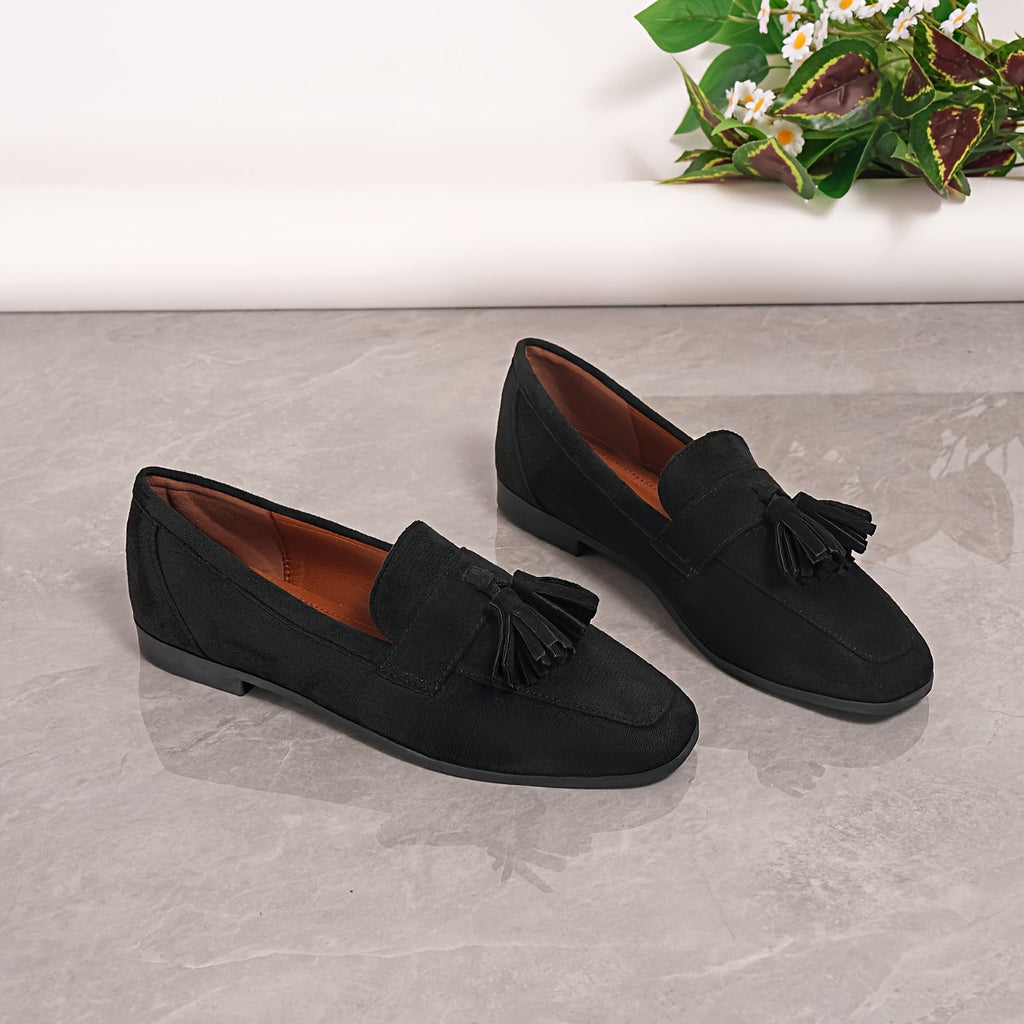 Women's Faux-Suede Tassel Loafers