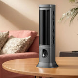 Portable Rechargeable Bladeless Fan | Quiet 3-Speed | Bedroom | Gray
