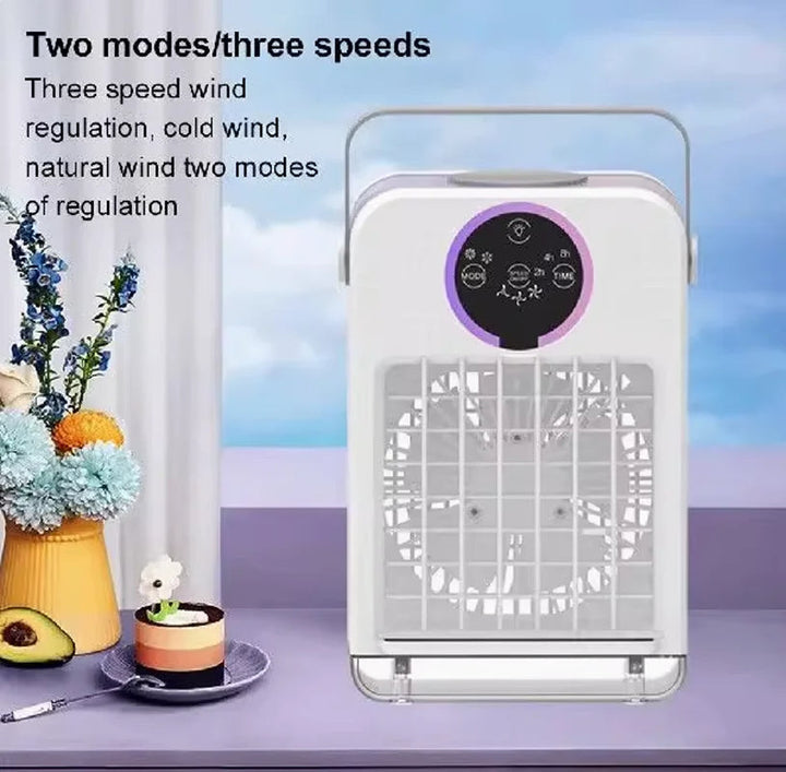 Portable Air Cooling Fan | Humidifier, Mist | Desk, Home & Car | White