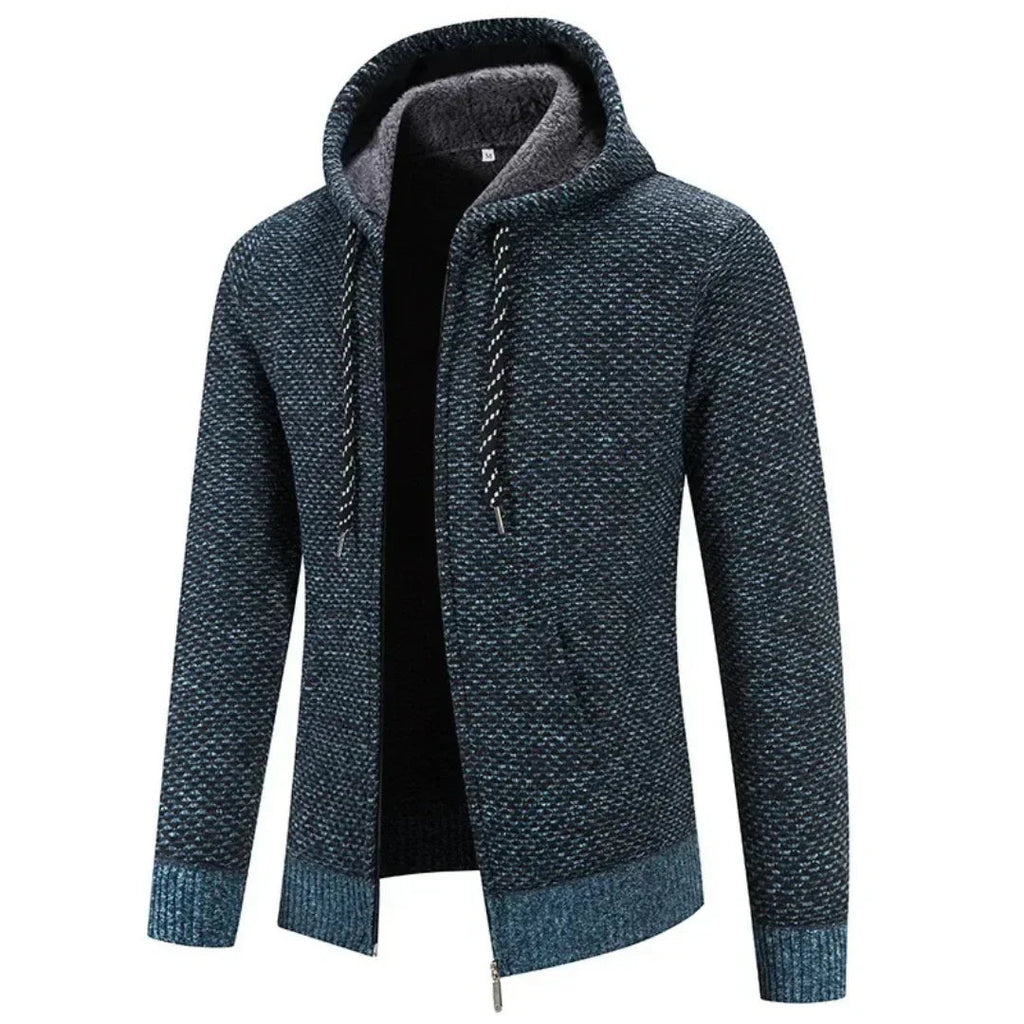 Covernorth Men’s Fleece-Lined Knit Zip-Up Hoodie